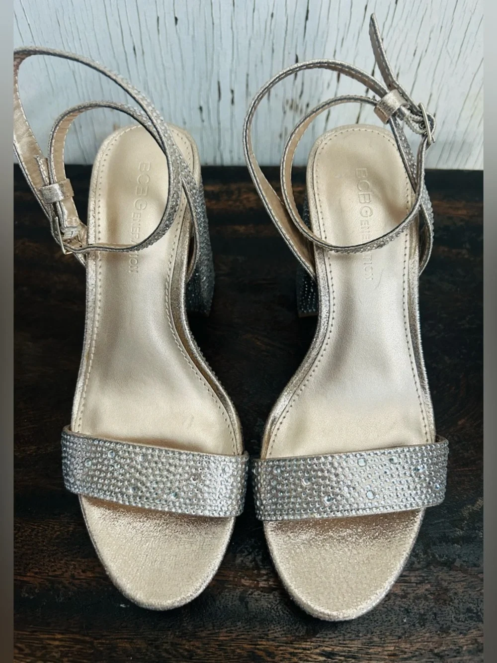 BCBGeneration Pristal with radiant platform sandal